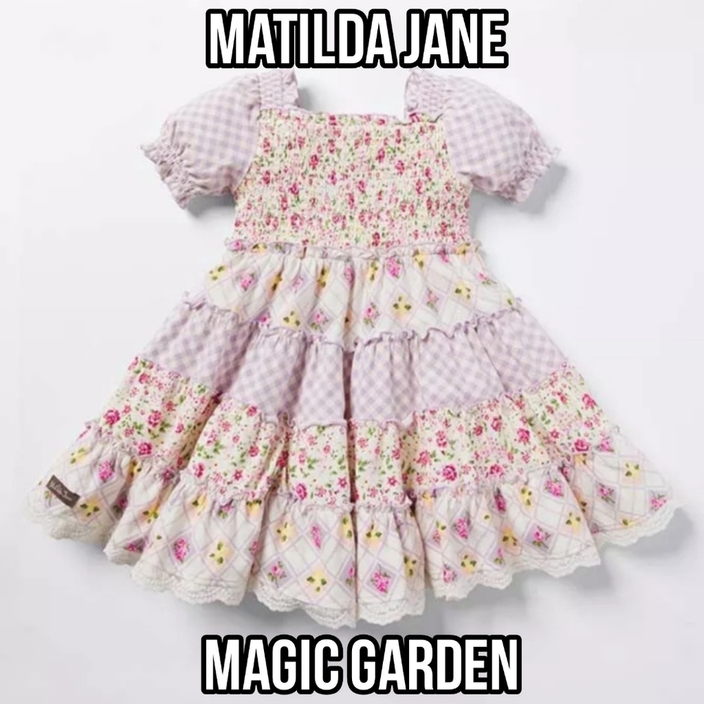 Matilda Jane Pink and White Kids Spring Dress